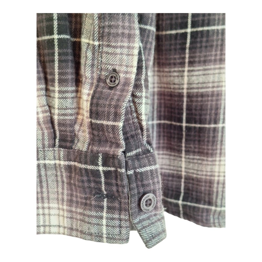 Weatherproof Vintage Flannel 100% Cotton Plaid Button Down Men's size XL Black - Picture 6 of 10
